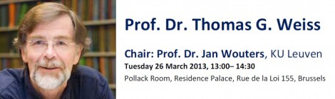 Lezing met Prof. Dr. THomas G. Weiss "Is there a future for the United Nations?"