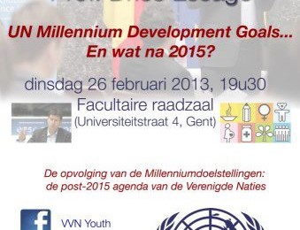 Lezing: "UN Millenium Development Goals... En wat na 2015?" met Prof. Dries Lesage