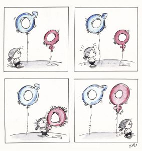 De winnende cartoon van Emilio Morales Ruiz