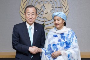 Amina Mohammed, bij haar benoeming tot VN Speciaal Adviseur van de Secretaris-generaal voor Post-2015 ontwikkelingsplanning op 6 augustus 2012 – UN Photo/Evan Schneider