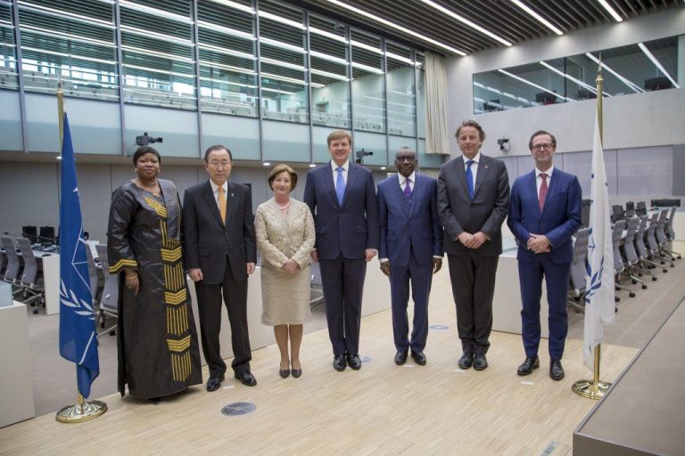 Nieuwbouw Internationaal Strafhof geopend door de Nederlandse Koning Willem-Alexander op 19 april 2016 - © UN (Twitter)