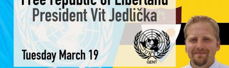 Microstate Liberland: lecture by president vít jedlička (UNYA Ghent)